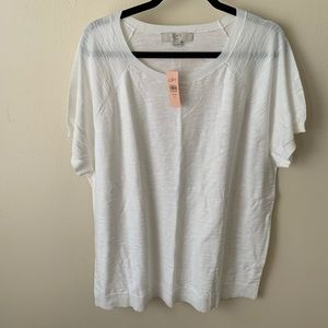 Loft Plus Sweater Tee With Cuffed Sleeve